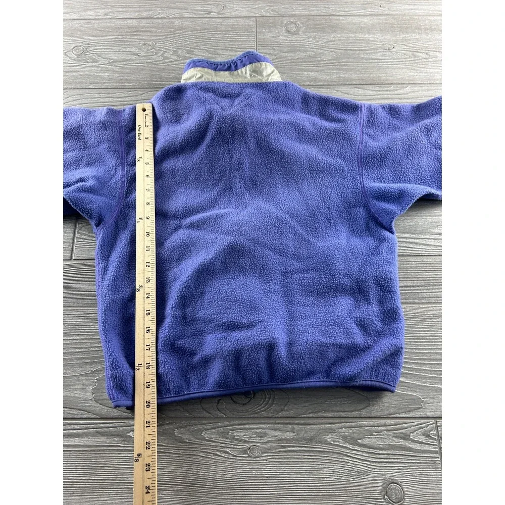 Patagonia Fleece Jacket Youth XL (14) Purple Full Zip Vintage Long Sleeve